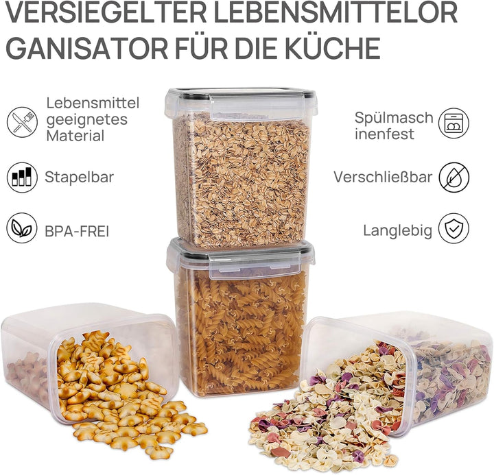 Vtopmart Vorratsdosen mit Deckel Luftdicht, Set mit 32 Vorratsbehälter, BPA-frei, Küchen Aufbewahrun