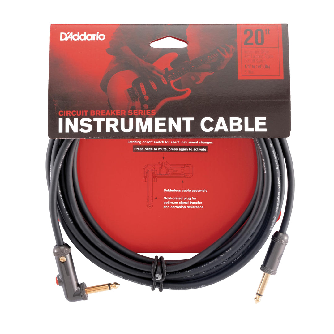 D 'Addario pw-aglra-20 20 ft LS Instrument Kabel mit Latching geben, Schalter/rechts Winkel Stecker