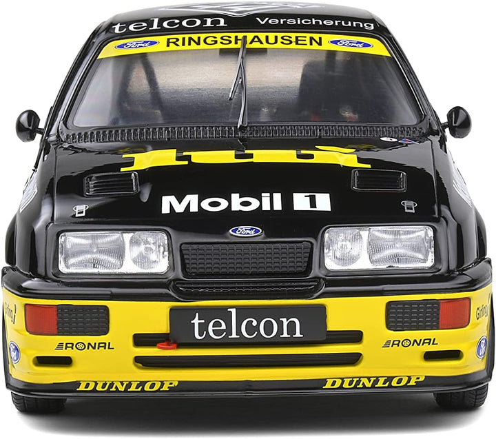 Solido 421180900 1:18 Ford Sierra RS 500# 44 schwarz, Modellauto, Die-Cast-Fahrzeug