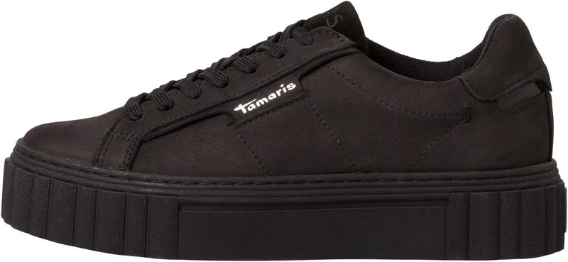 Tamaris Damen Bequemschuhe, Frauen Schnürschuhe,TOUCHit-Fussbett 38 EU Black Uni, 38 EU Black Uni