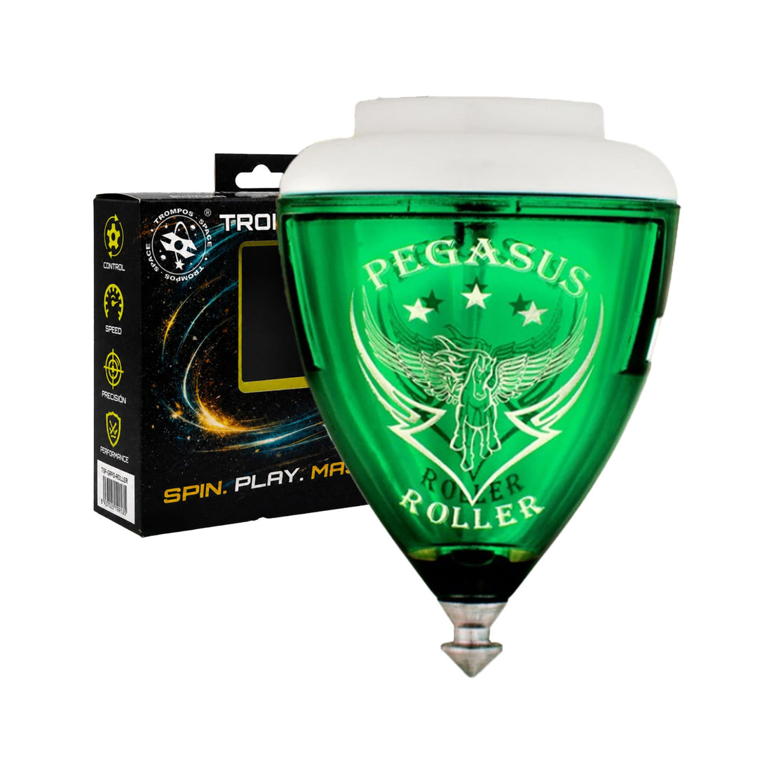 trompos space Pegasus Roller grün + Geschenkseil