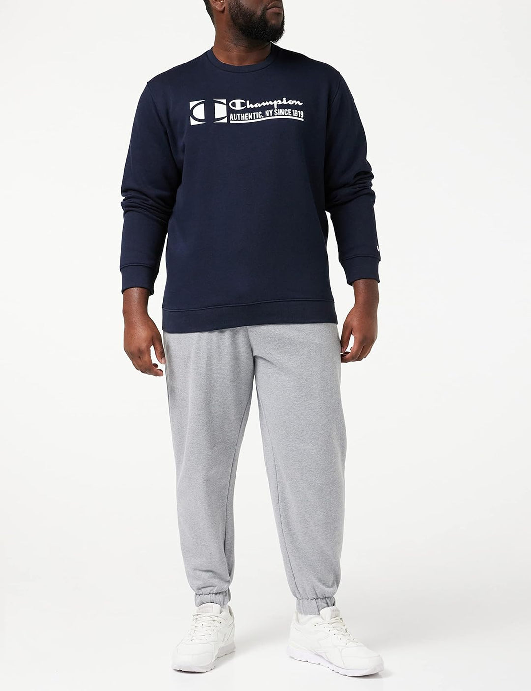 Champion Herren Graphic Shop Authentic-Fall Fleece Crewneck Kapuzenpullover S Marineblau, S Marinebl