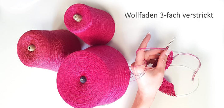Strickwolle 1 kg 1000g Merinowolle Extrafine 100% Schurwolle Schafwolle Handstrick Wolle zum Stricke