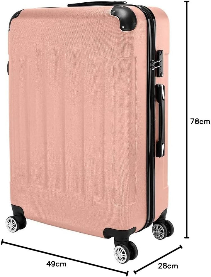 Bonnlo Kofferset 3 Teilig, Hartschale Koffer Set, Reisekoffer mit 4 Rollen, ABS-Trolley M-L-XL, mit