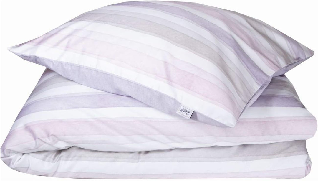 Schöner Wohnen Mako-Satin Wendebettwäsche Millie-B Rose 1 Bettbezug 155 x 220 cm + 1 Kissenbezug 80