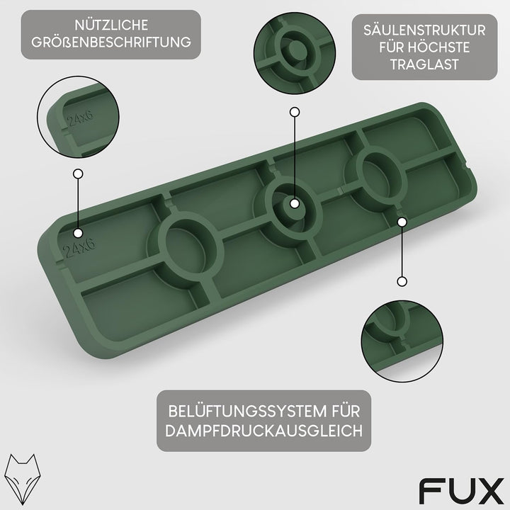 FUX 600 Stück Abstandshalter SET 100mm x 24mm x 1mm-6mm | Made in Germany | Unterlegplatten, Distanz