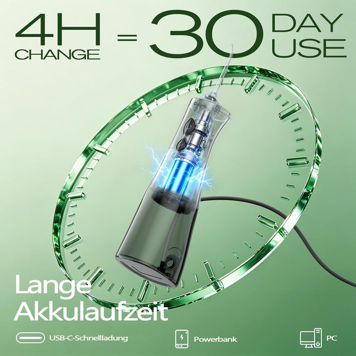 OasiSmile Kabellose Elektrische Munddusche, 350ml Tank, Zuhause &amp; Reisen | Munddusche Testsieger 202