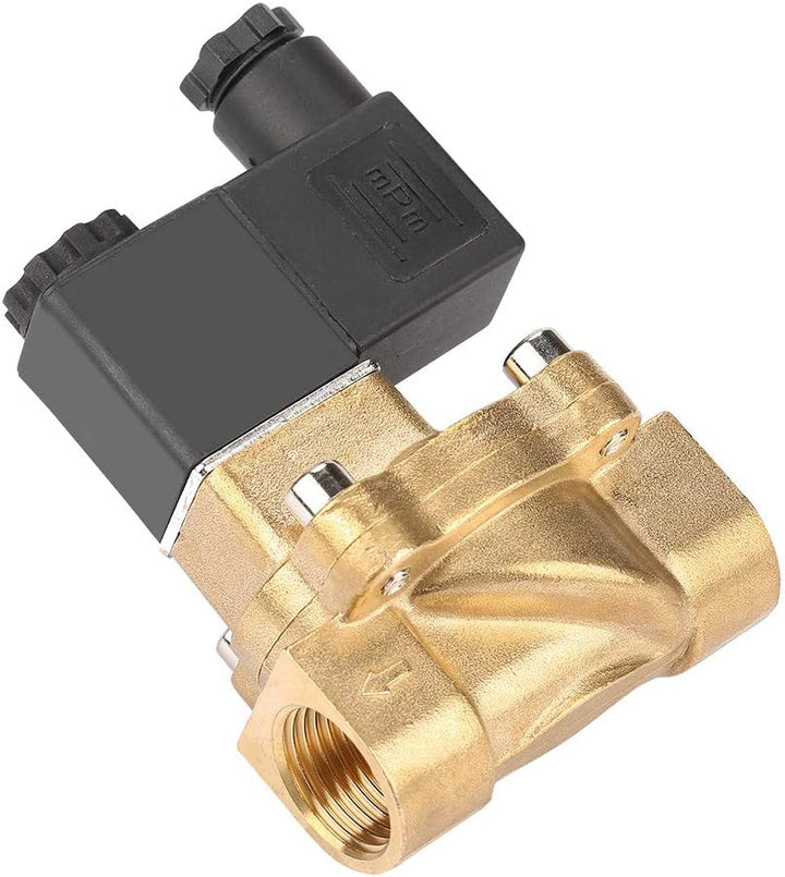 G 1/2" Magnetventil Stromlos geschlossen, Magnetventil DC 24 V Zwei Port Vorgesteuerte Luft Öl Wasse