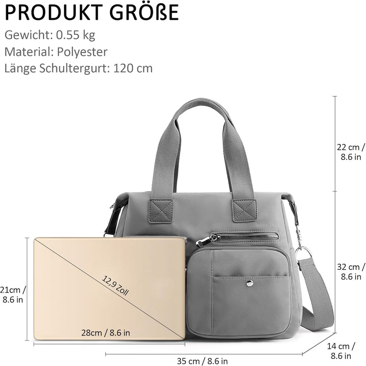 DORRISO Damen Handtasche Umhängetasche Schultertasche Casual Umhängetaschen Gross Kapazität Schulter