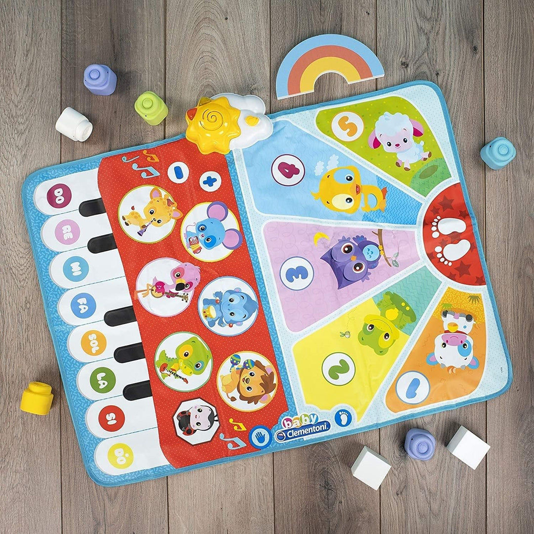 Clementoni 17434 L'Orchestra Salterina Spielteppich für Kinder, Spielmat 2 Jahre +, M