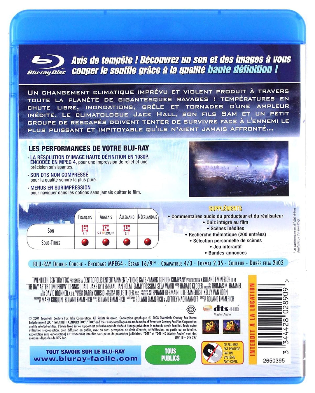 Le jour d'après [Blu-ray] [FR IMPORT], Blu-ray