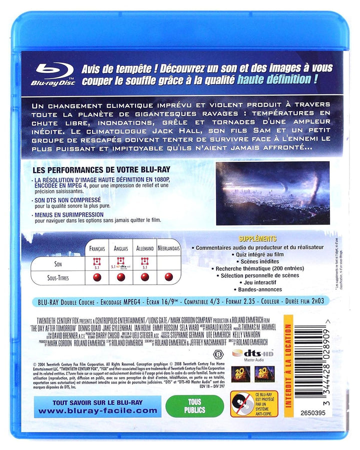 Le jour d'après [Blu-ray] [FR IMPORT], Blu-ray