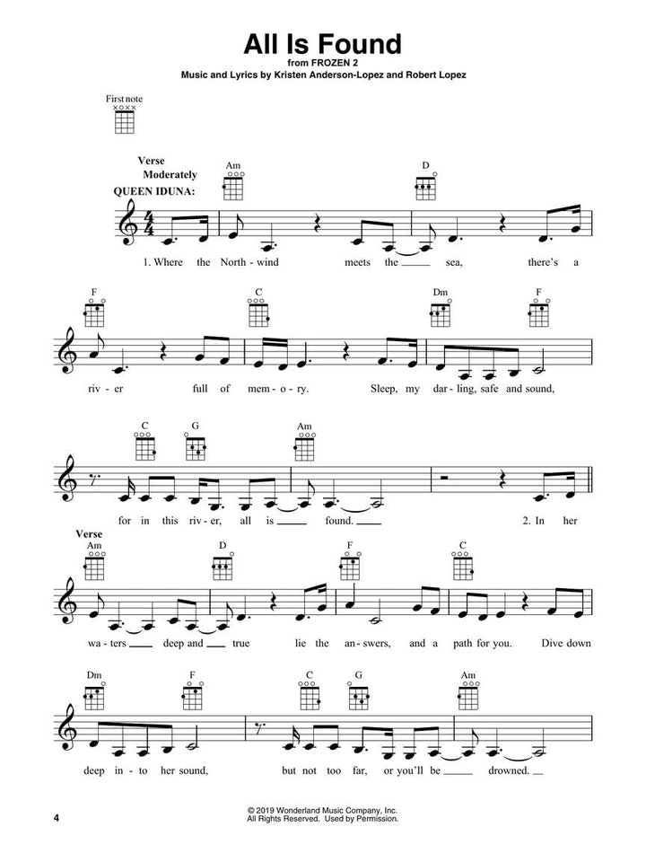 First 50 Disney Songs You Should Play on Ukulele Songbook, Taschenbuch