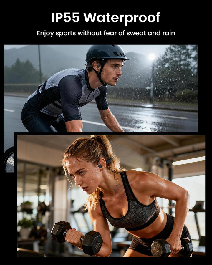 LAMA Knochenschall Kopfhörer Knochenleitungskopfhörer, kabelloser Bluetooth 6.0 Sportkopfhörer IP55