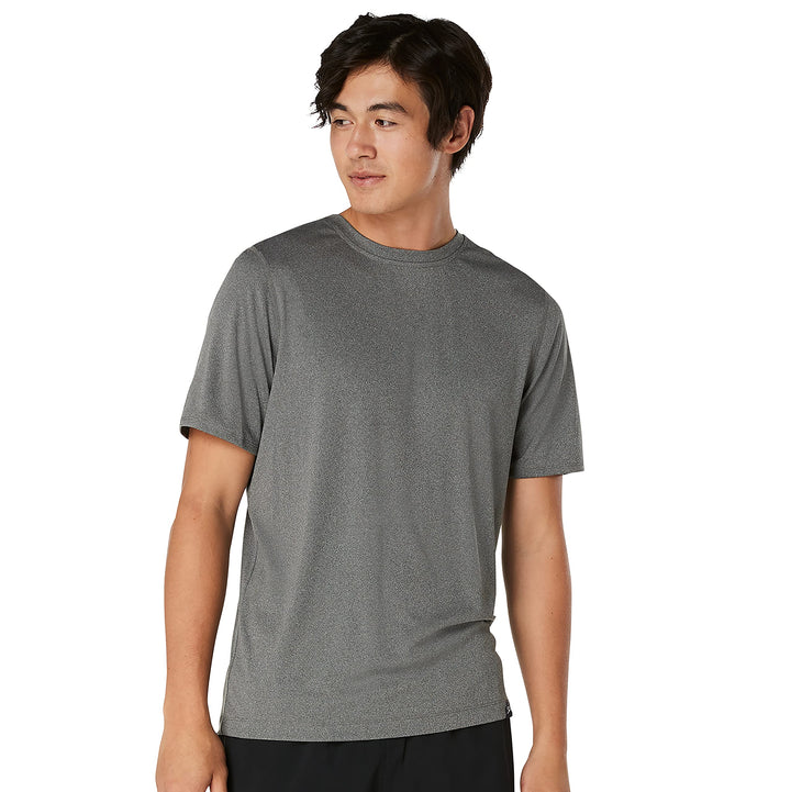 Speedo Herren Uv-badeshirt mit Grafischem Muster, Kurzärmlig Rash Guard Shirt L Vulkanasche, L Vulka