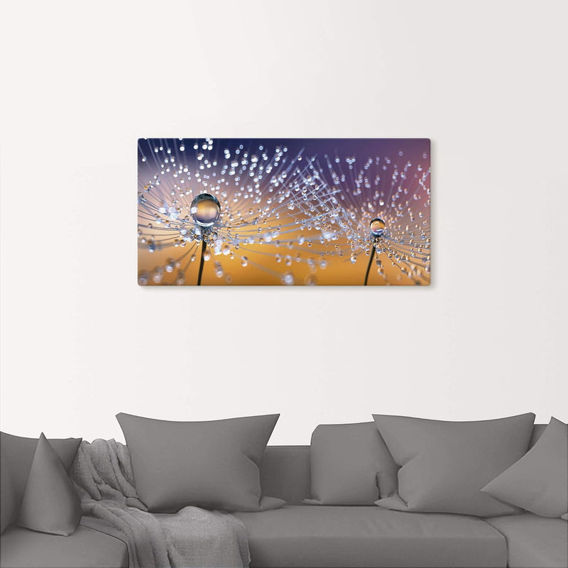 ARTland Leinwandbilder Wandbild Bild auf Leinwand 60x30 cm Querformat Pusteblume Blumen Natur Pflanz