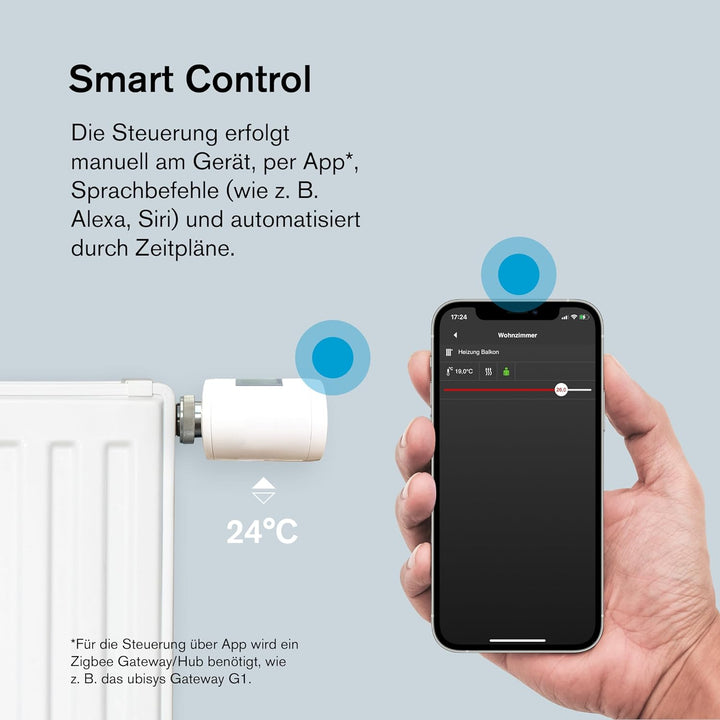 ubisys Zigbee Heizkörper-Thermostat H1 für mehr Komfort und Kosteneinsparung