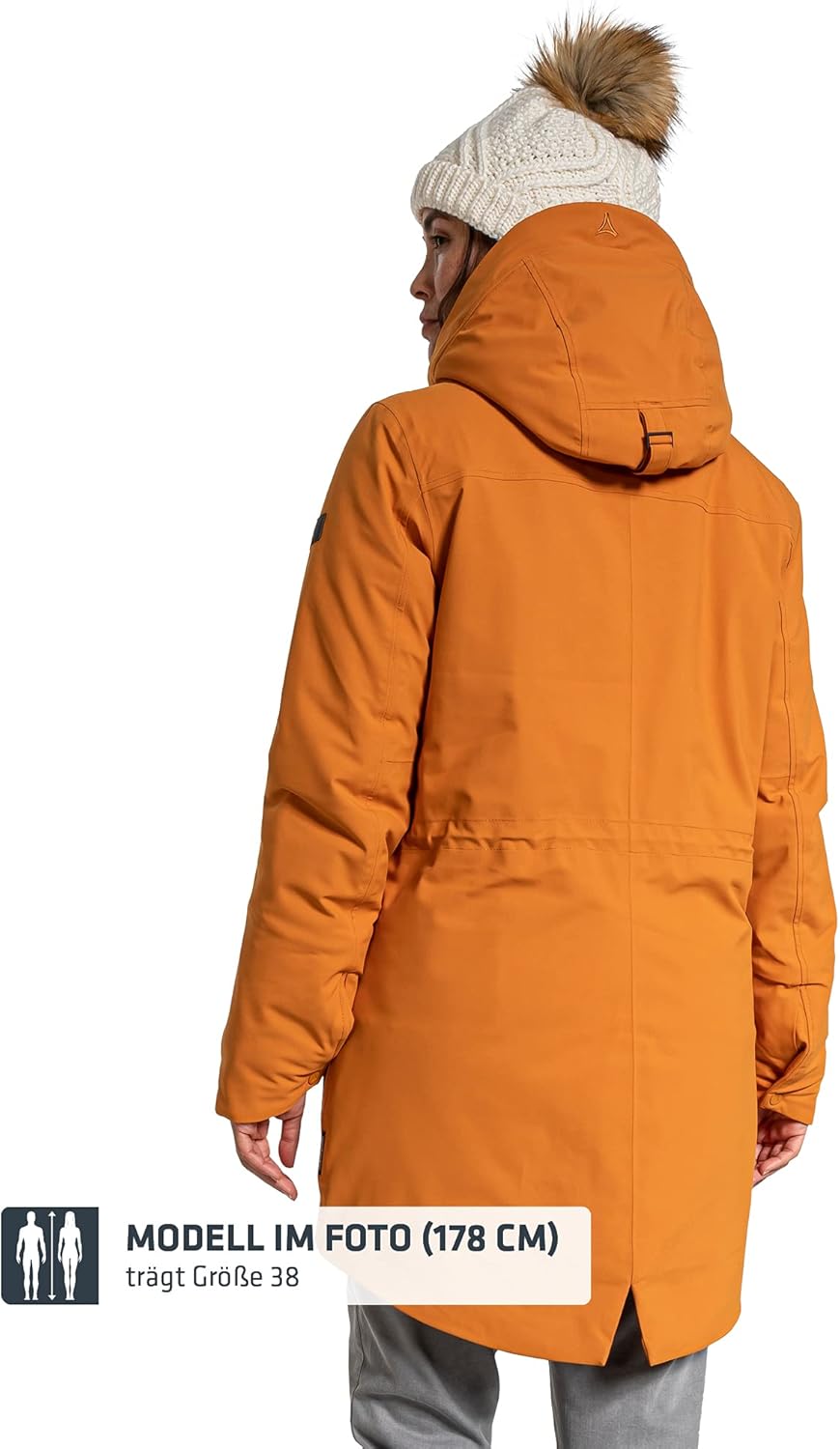 Schöffel Damen Ins. Parka Rotterdam L, wind- und wasserdichter Damen Parka mit verstellbarer Taille,