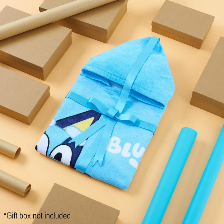 BlueY Badeponcho Kinder mit Kapuze Baumwolle Frottee Poncho Handtuch Kinder Jungen Mädchen Kaputzenh