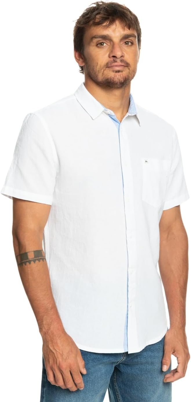 Quiksilver Herren Time Box Bluse (1er Pack), XS Wei&#xDF;