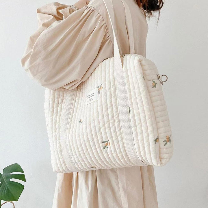 Wickeltasche Tragetasche | Wickeltasche Baumwolle Mit Stickerei | Tragetasche Henkeltaschen Tragbare