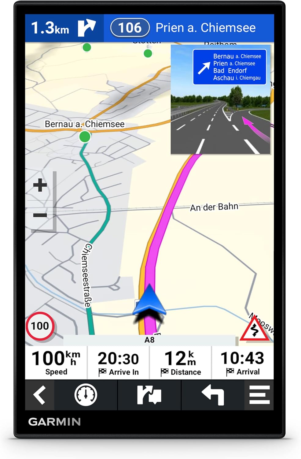 Garmin DriveSmart 86 MT-S – Navigationsgerät mit riesigem 8 Zoll (20,3 cm) &amp; BC 50 – Drahtlose Rückf
