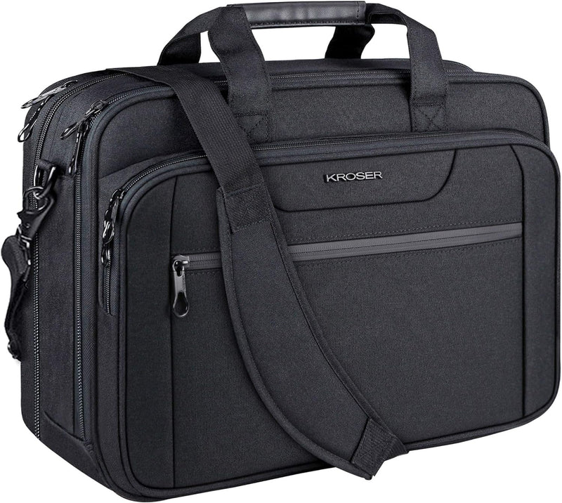 KROSER 18" Laptop Tasche Erweiterbare Laptop-Aktentasche Passt bis zu 17,3 Zoll Laptop Wasserdichte