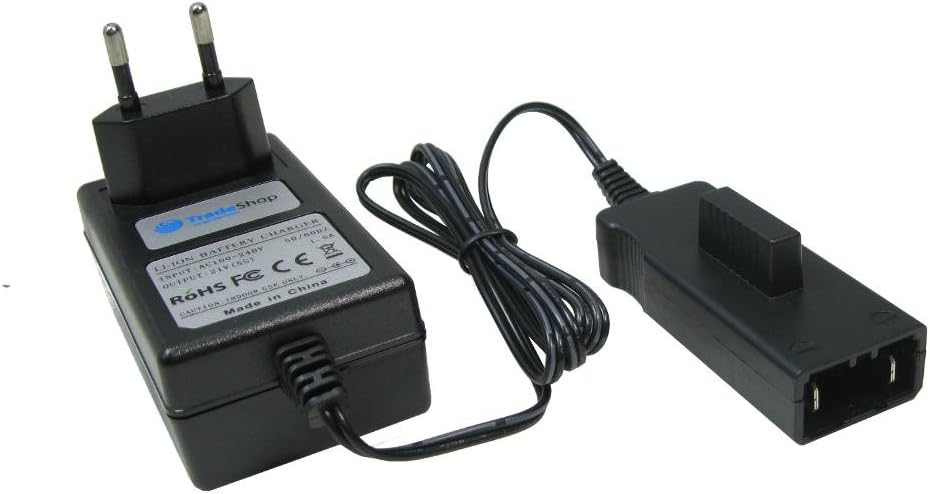 Trade-Shop 2in1 Set: Li-Ion Akku 18V / 2000mAh + Ladegerät inkl. Netzteil kompatibel mit Gardena 802