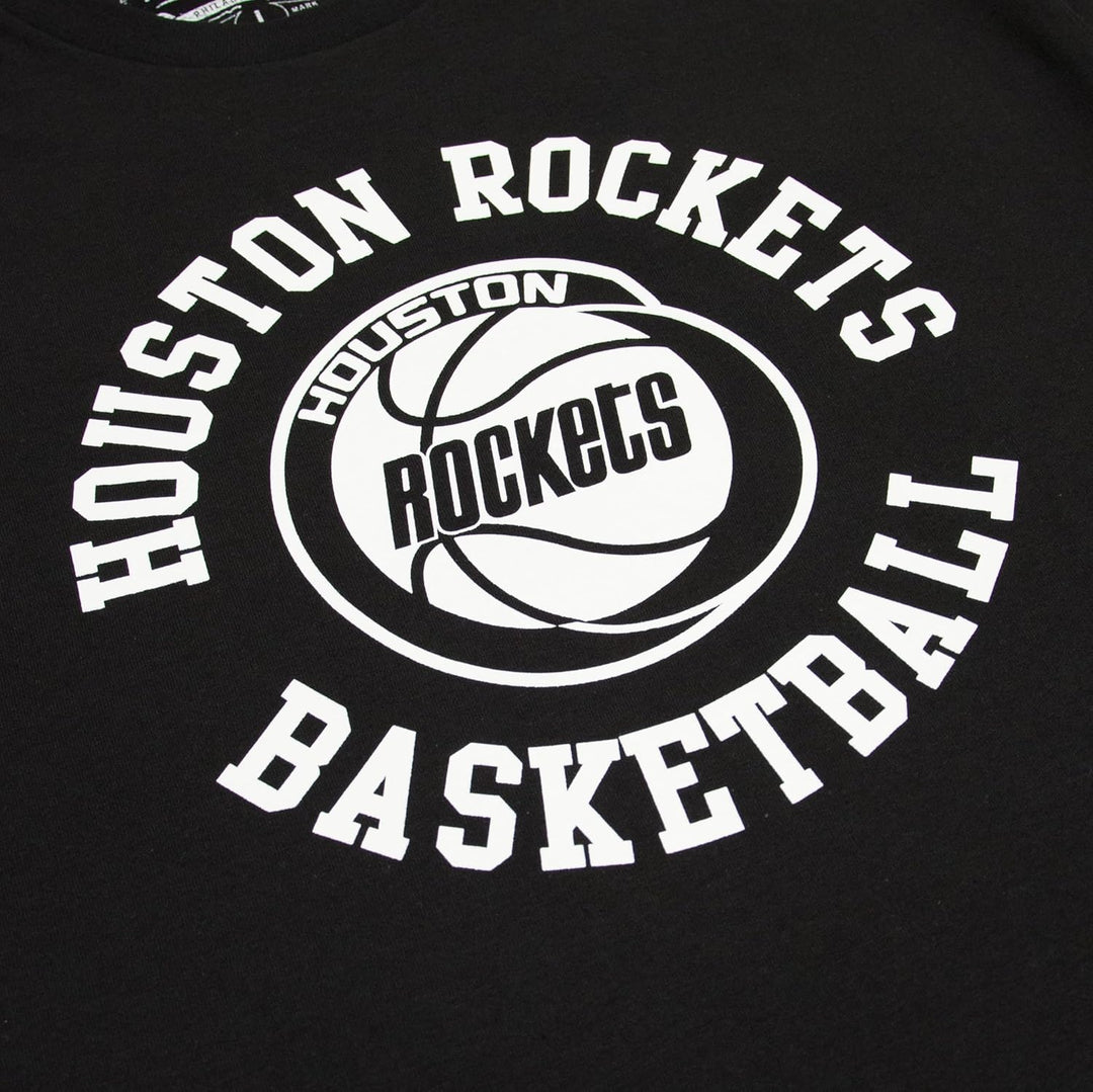 Mitchell & Ness White Logo T-Shirt - NBA M Houston Rockets, Schwarz, M Houston Rockets, Schwarz