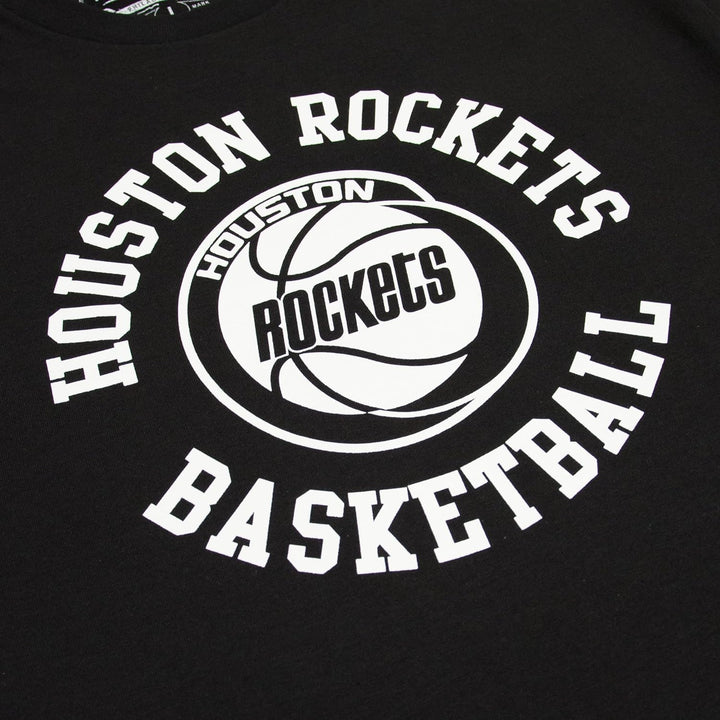 Mitchell & Ness White Logo T-Shirt - NBA XL Houston Rockets, Schwarz, XL Houston Rockets, Schwarz