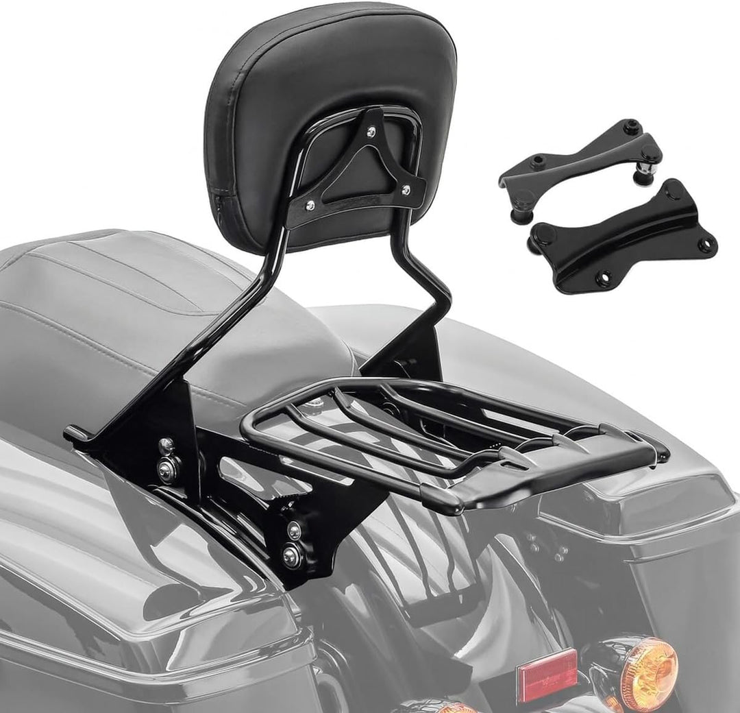 Sissybar + Gepäckträger AW für Harley Davidson Street Glide Special 15-19 schwarz