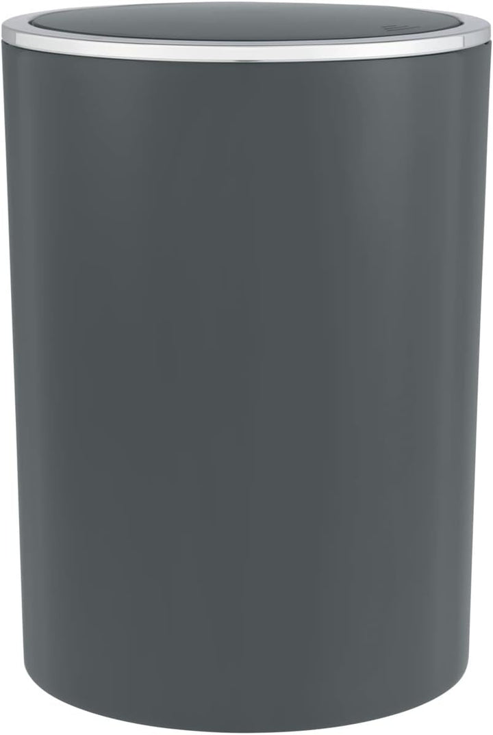 WENKO Schwingdeckeleimer Mod, Inca eleganter 5 Liter Badezimmer-Mülleimer mit schwenkbarem Deckel au