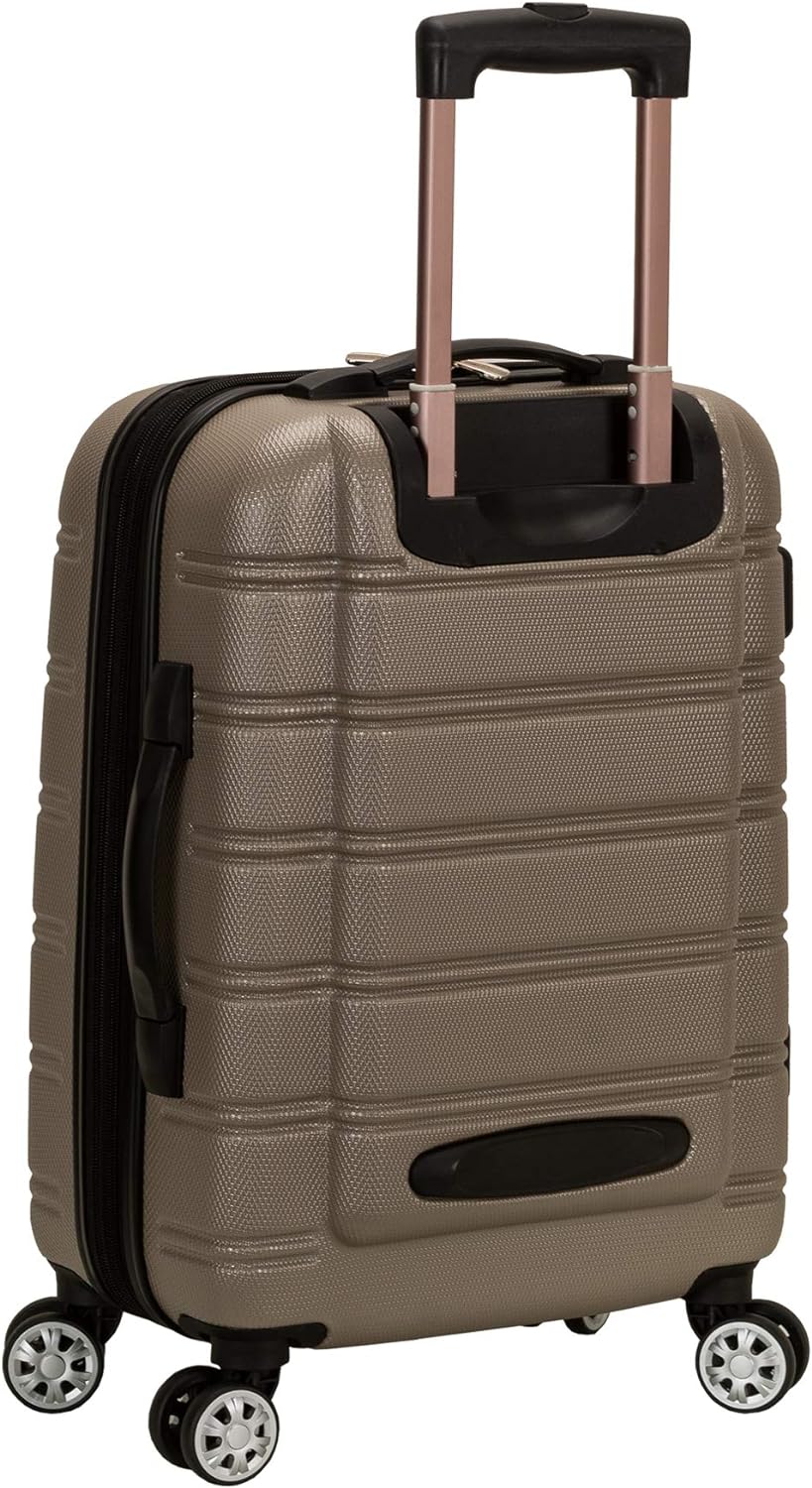 Rockland Melbourne Hardside Erweiterbares Spinner-Rad Gepäck, Silber, Carry-On 20-Inch, Melbourne Ha