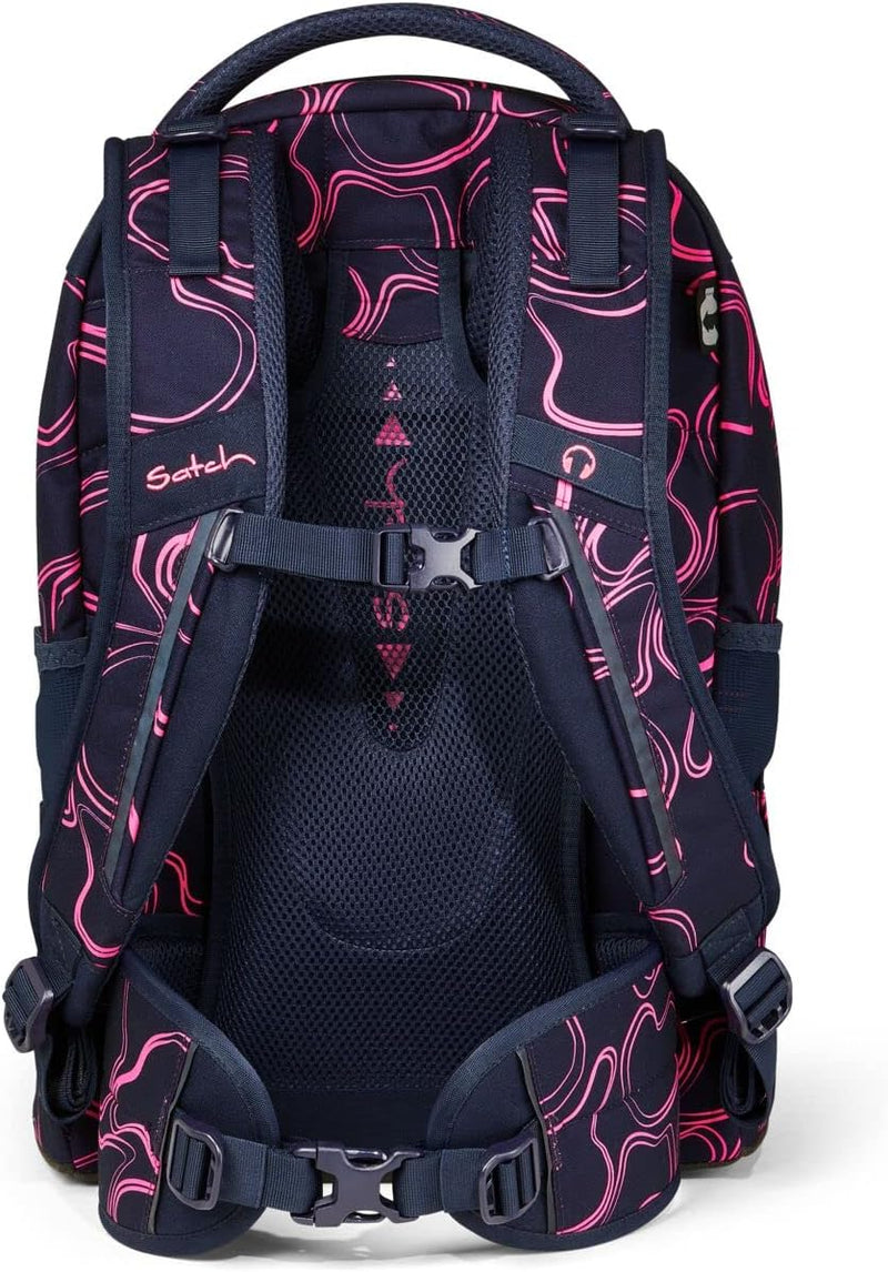 satch Pack Schulrucksack Set 3tlg. mit Sporttasche und Schlamperbox Pink Supreme