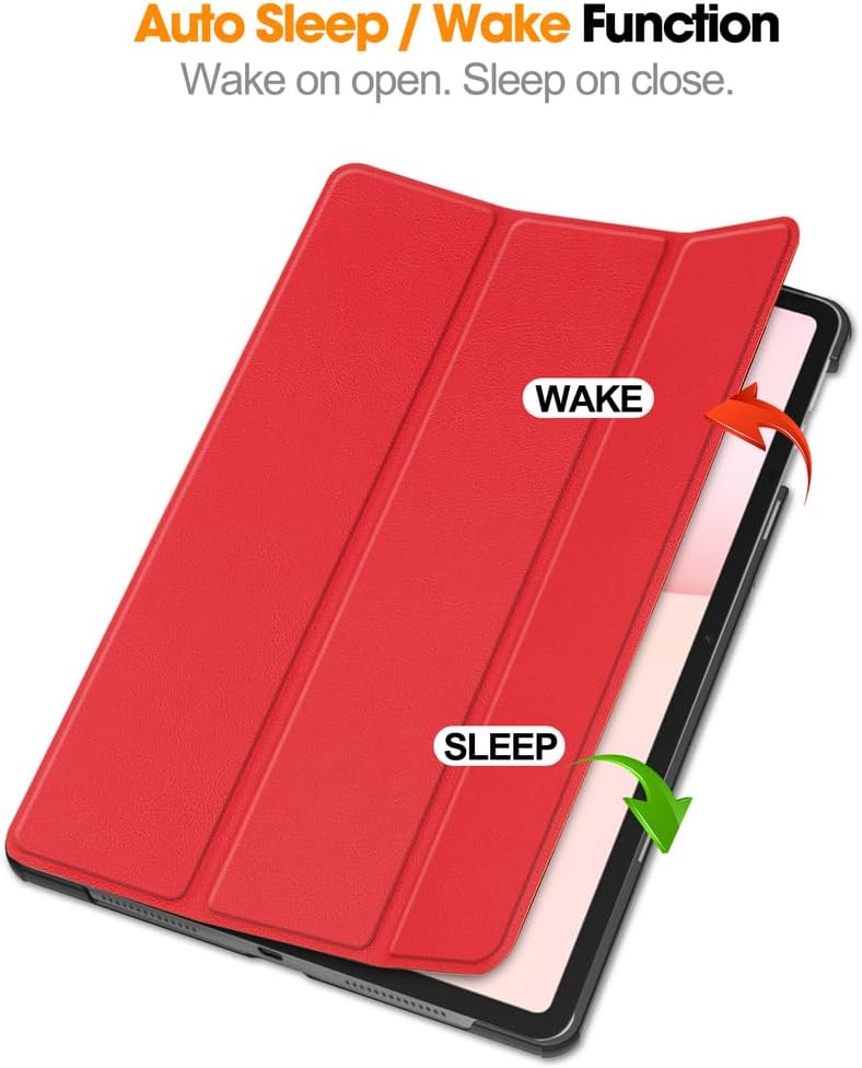 Kepuch Custer Hülle für Honor Pad 10 12.1",Smart PU-Leder Hüllen Schutzhülle Tasche Case Cover - Rot