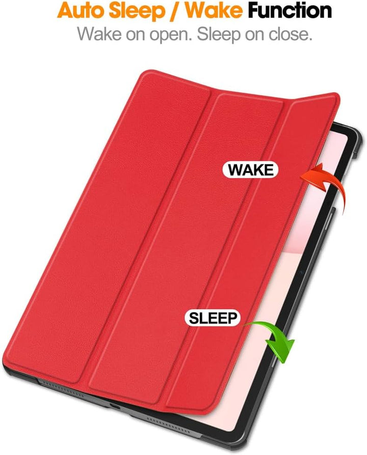 Kepuch Custer Hülle für Honor Pad 10 12.1",Smart PU-Leder Hüllen Schutzhülle Tasche Case Cover - Rot