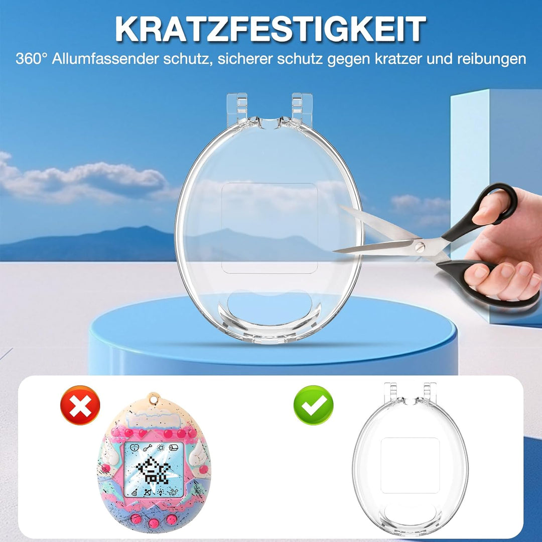 Für Tamagotci Original, Transparenter PC-Flip-Schutzcase, leicht zu montieren, Kratzfest & schützend