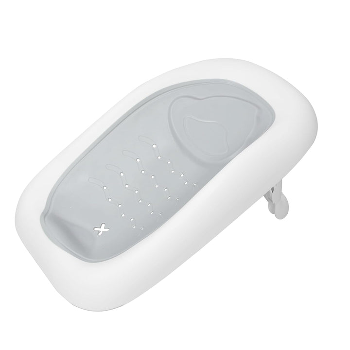 Faltbare Babybadewanne XXL mit Ständer, Sitz und Entwässerungssystem, 0-3 Jahre, 2-in-1 Babybadewann
