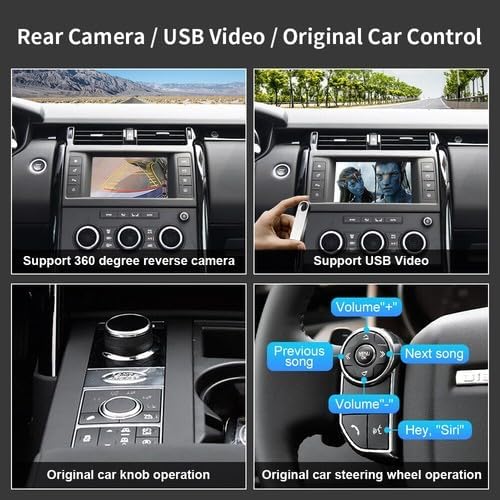 8 Zoll Wireless Carplay Android Auto Retrofit Kit Decoder mit Auto Rückfahrkamera für Land Rover/Jag