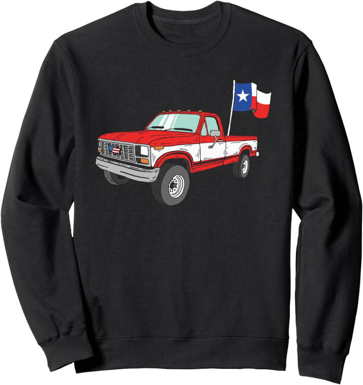 Vintage Truck & State Flag of Texas Minimalist Sweatshirt