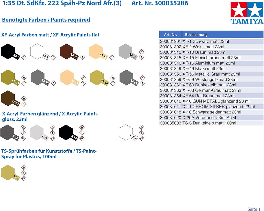 Tamiya 300035286 300035286-1:35 WWII Sonderkraftfahrzeug 222 Späh-Panzer Nord Africa (3).originalget