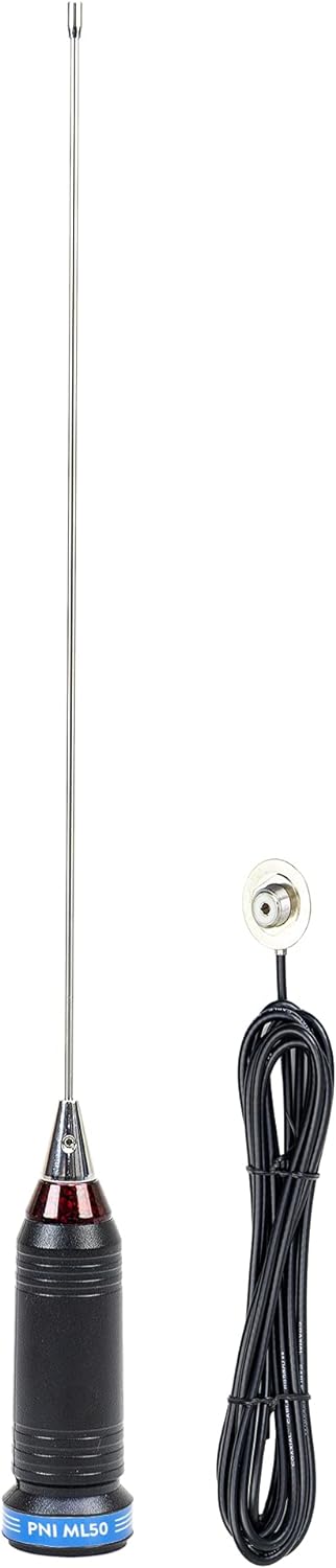 CB PNI ML50 Antenne, Länge 48cm, 26-28MHz, 600W mit RG58 Anschlusskabel 3,5 Meter, ohne PL259 Stecke
