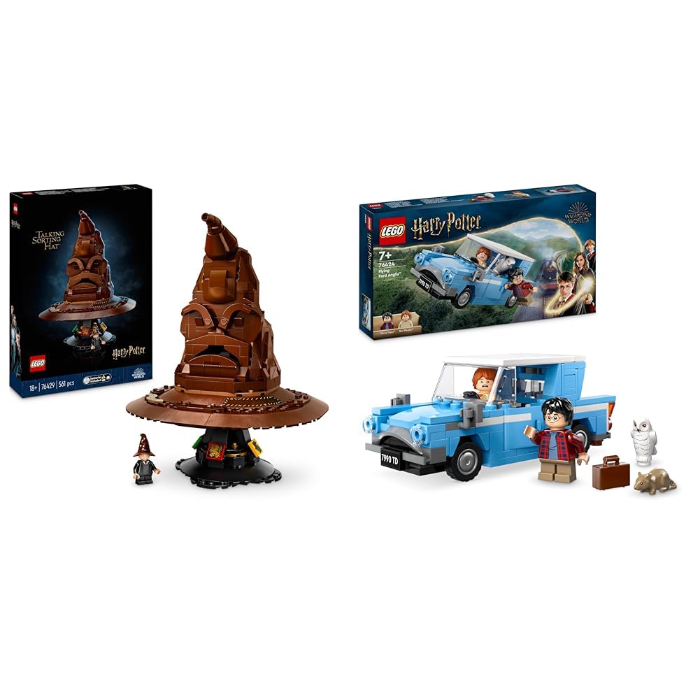 LEGO Harry Potter Der Sprechende Hut, Hogwarts-Modell für Erwachsene & Harry Potter Fliegender Ford