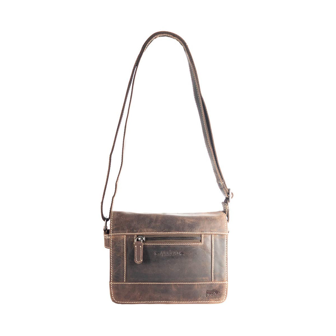 Arrigo Schoudertas Schultertasche Braun (Donkerbruin), Braun (Donkerbruin)