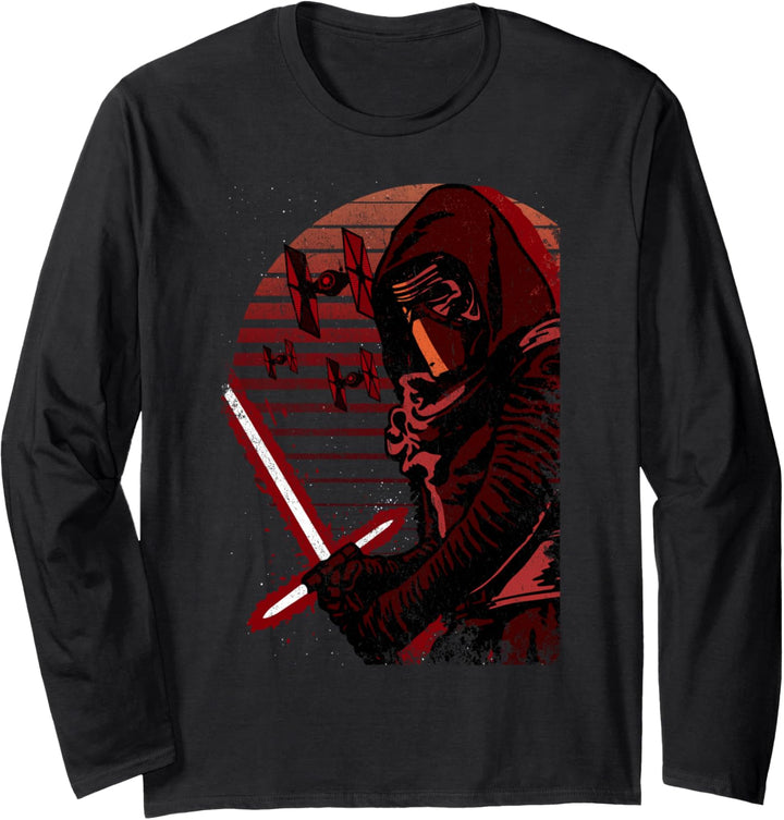 Star Wars The Force Awakens Kylo Ren TIE Fighter Portrait Langarmshirt