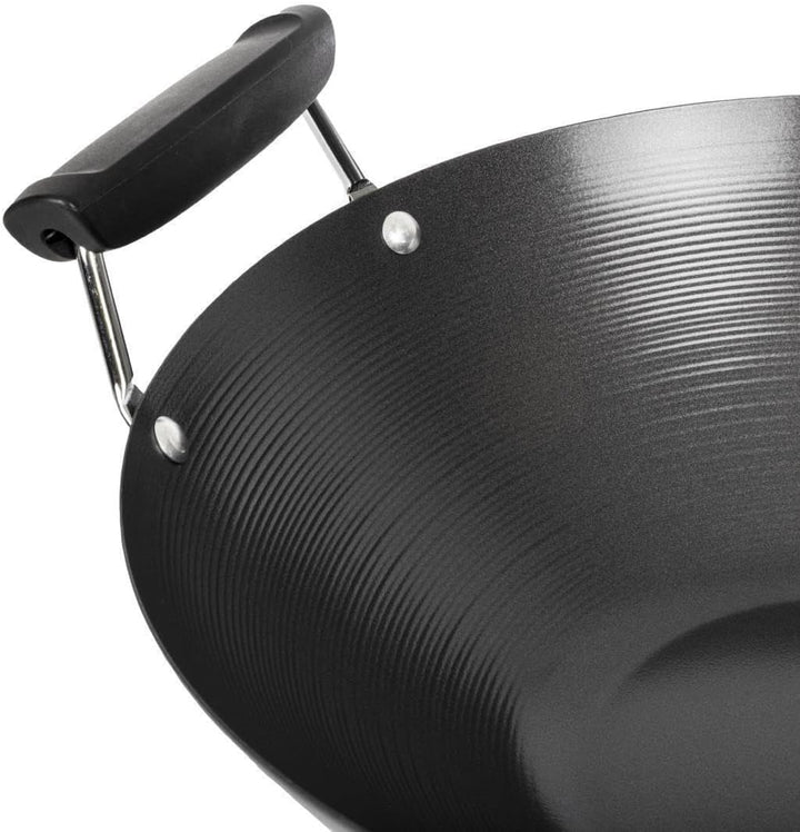 Kitchen Craft Pure Oriental Wok aus Carbonstahl mit Antihaftbeschichtung, 35,5 cm 28 x 18 x 18 cm, 2