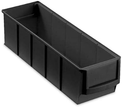 SparSet 5x Leitfähige Industriebox 300 S | HxBxT 8,1x9,1x30cm | 1,6 Liter | ESD, Sichtlagerkasten, S
