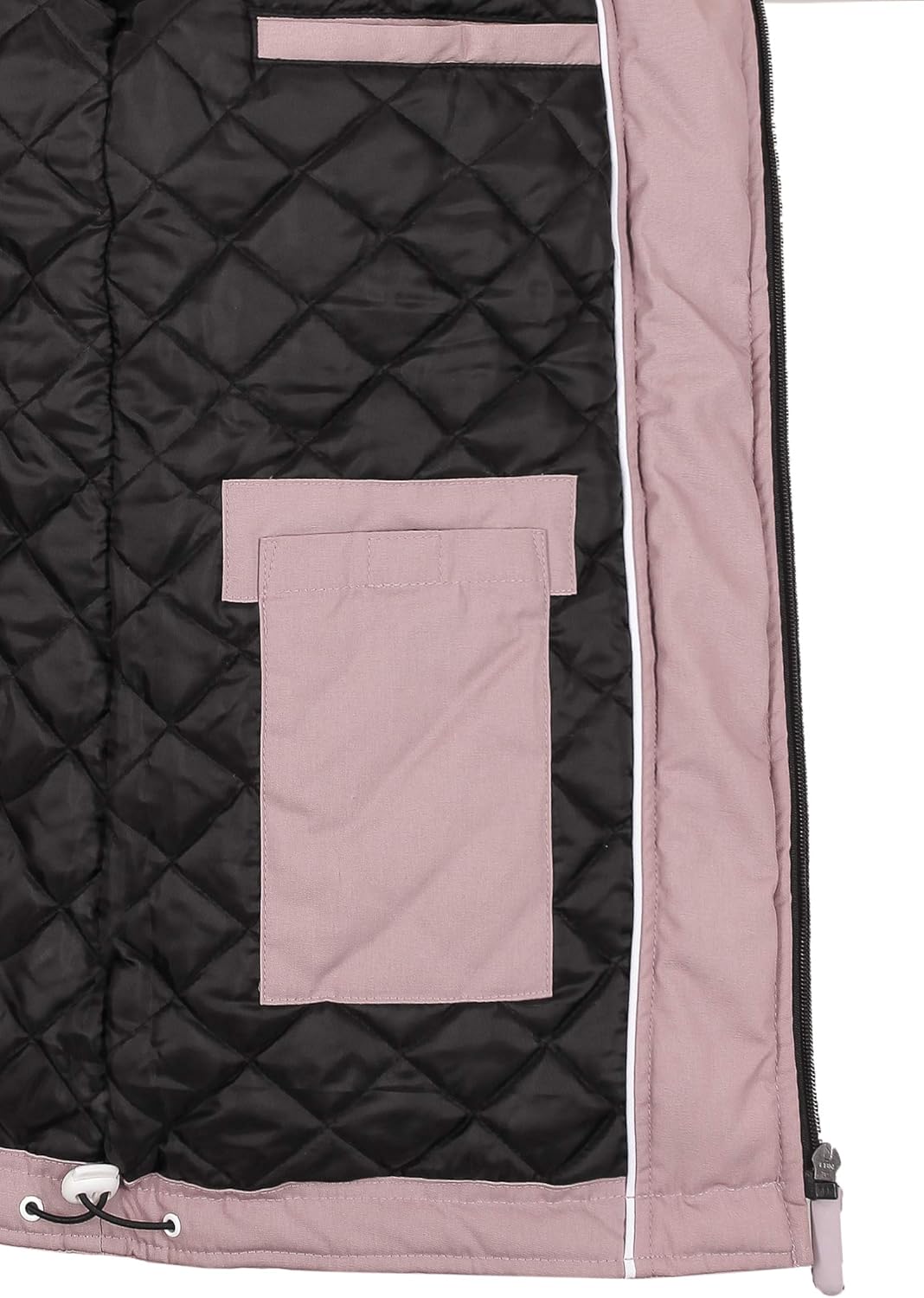 Sublevel wattierte Damen Winter-Jacke Color-Block im Style Light-Rose S