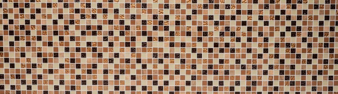Mosaik Fliese selbstklebend Transluzent Stein beige braun Rechteck Glasmosaik Crystal Stein beige br