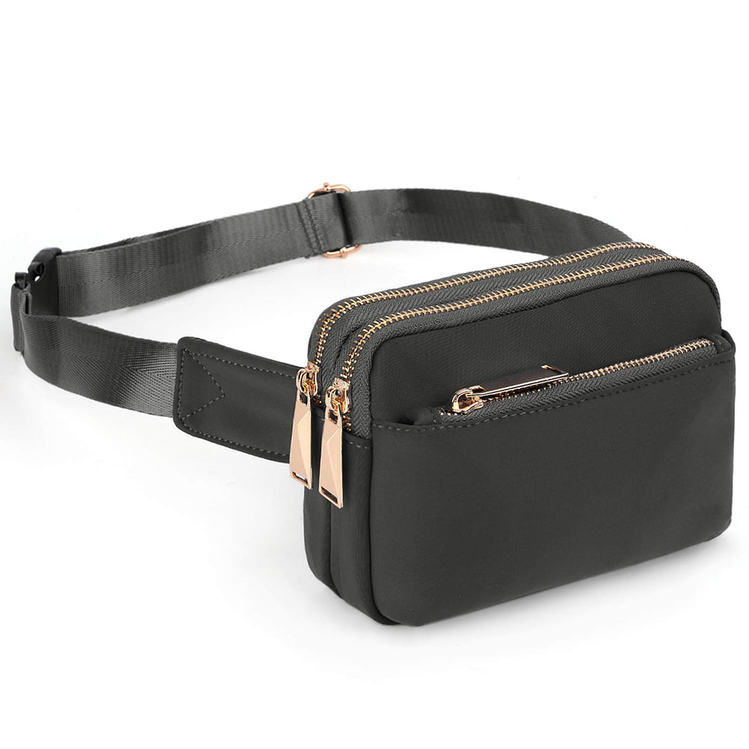 Geldbörse Damen Brieftasche UTO PU Leder Multifunktions Zip um Clutch für Handy 0759a Grau, 0759a Gr